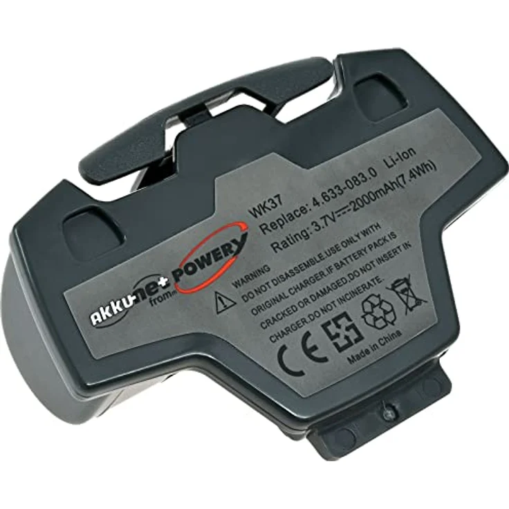 akku-net Akku für Akku-Fensterreiniger Kärcher WV5, 3,7V, Li-Ion, Schwarz – Bild 1