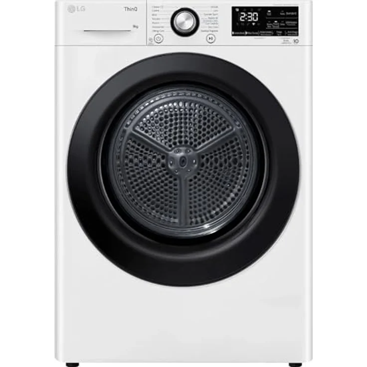 LG RH90V9AVBN Wäschetrockner mit Wärmepumpe, 9 kg, Dual Inverter, WLAN, Energieeffizienzklasse A+++ – Bild 1
