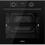 Wiggo WO-BFA610 Einbau-Backofen, schwarz, 60 cm, 73 l, Airfryer, Ober- & Unterhitze, Heißluft, Grillen, Auftauen, 4 Bleche, Konfektion - Preisvergleich