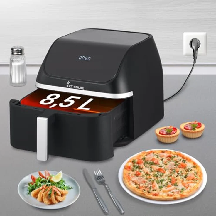 KKT KOLBE Heißluftfritteuse AF8500, 10 Programme für fettfreies Kochen, kompakt und mobil – Bild 4