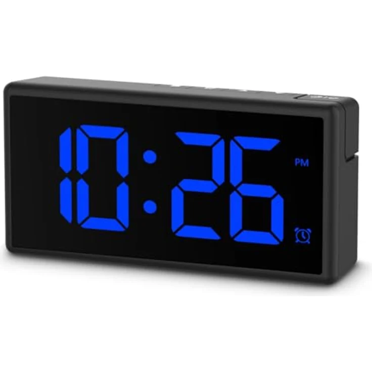 Hama Ibiza, Digitalwecker mit extragrosser Zeitanzeige, USB-Anschluss und individuell einstellbarem Multicolor-Display, schwarz – Bild 5