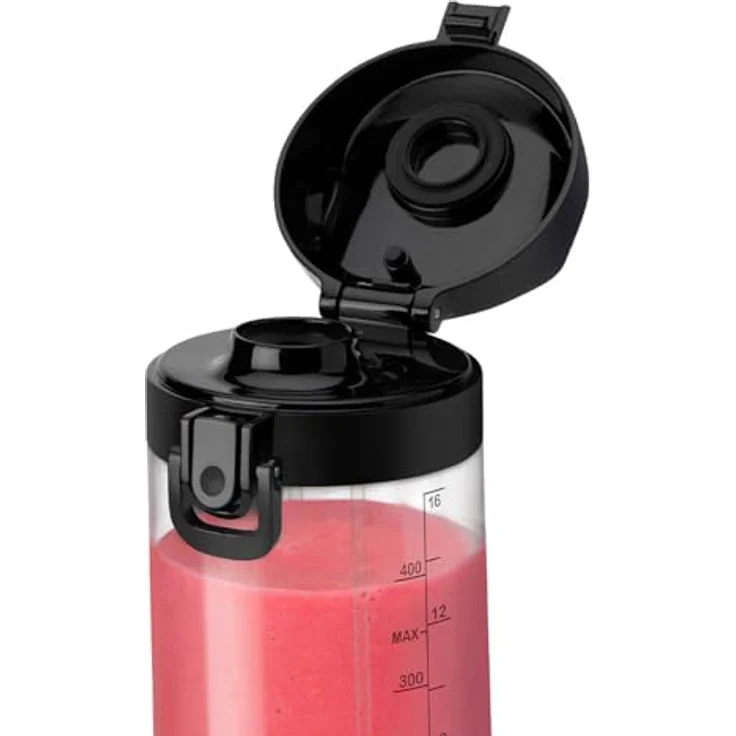 NutriBullet Tragbarer 60-W-Mixer in Schwarz – Leistungsstarke Extraktorklinge, 590-ml-Tasse, To-Go-Deckel, USB-C-Ladekabel - über 15 Mischzyklen – Bild 3