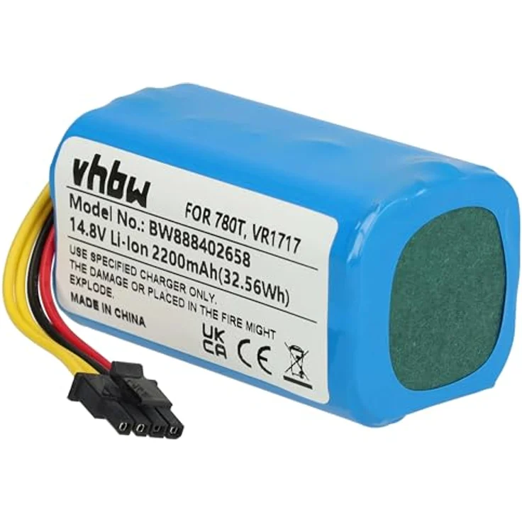 vhbw Akku kompatibel mit Blaupunkt BlueBot XSmart BPK-VCBB1XS, BlueBot XSmart BPK-VCBB1XE Saugroboter (2200 mAh, 14,8 V, Li-Ion) – Bild 3