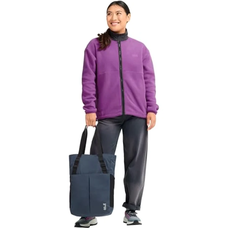 Jack Wolfskin Zoya Shopper Tasche, 41 cm mit Laptopfach, blau, 100% Polyamid – Bild 7