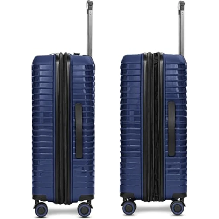 Stratic Hartschalen-Trolley Shine, 4 Rollen, robuster Polypropylen-Koffer mit Dehnfalte und TSA-Schloss – Bild 3