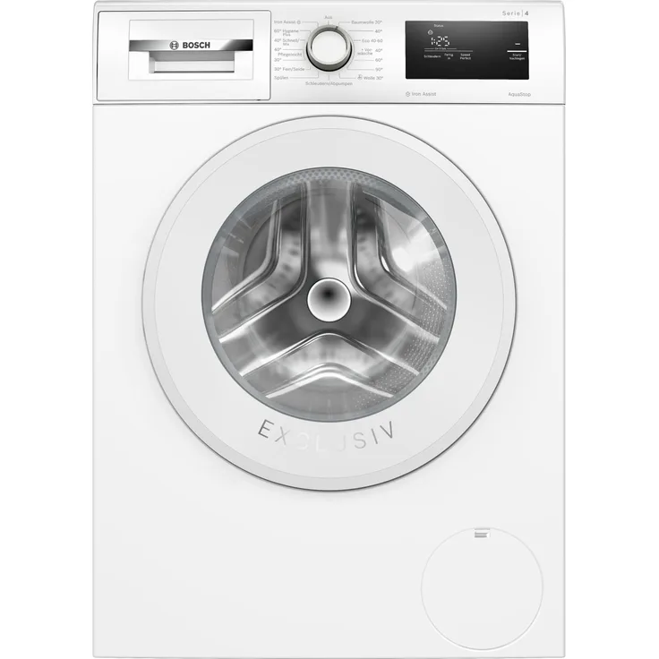 Bosch Exclusiv WAN28095, Frontlader Waschmaschine mit 8 kg Fassungsvermögen und max. 1400 U/min, EcoSilence Drive Motor, Iron Assist