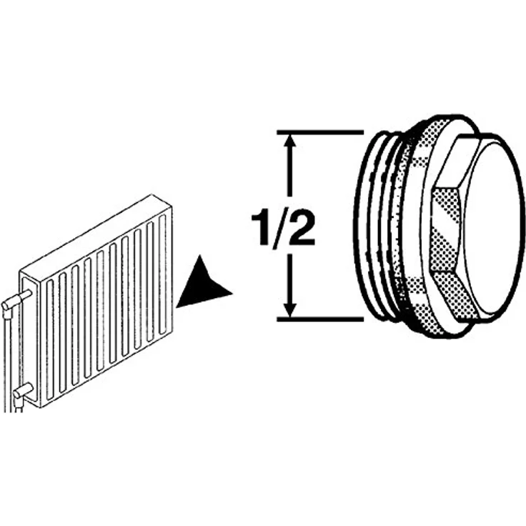 Heizkörper Blind-Stopfen | 1/2" Außengewinde – Bild 3