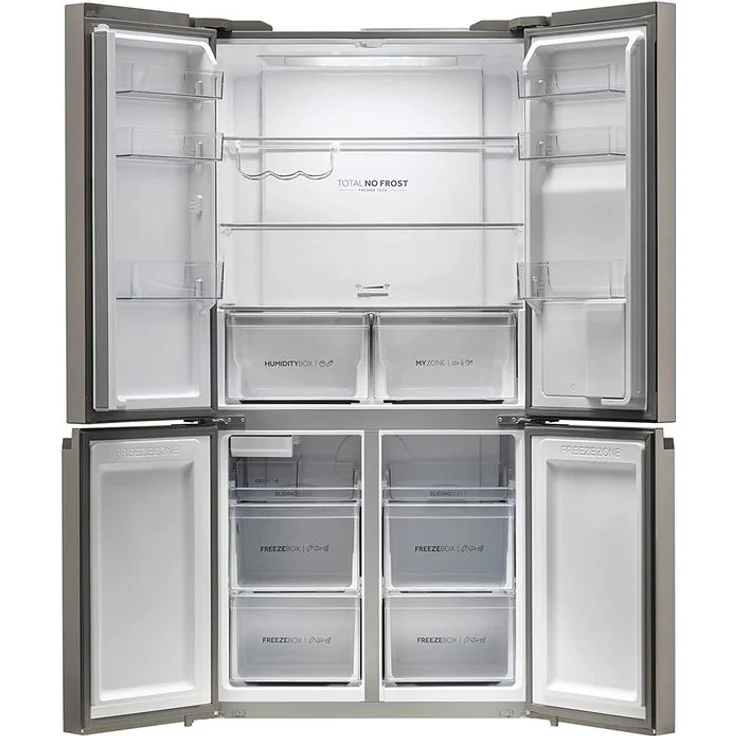 Haier HTF-520IP7 Side-by-Side-Kühlschrank, freistehend, Edelstahl, NoFrost, Wasser- und Eiswürfelspender, Wassertank, Schnellgefrieren, Breite 98 cm – Bild 2