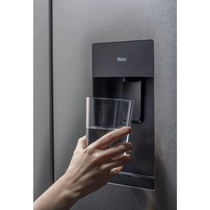 Haier HTF-520IP7 Side-by-Side-Kühlschrank, freistehend, Edelstahl, NoFrost, Wasser- und Eiswürfelspender, Wassertank, Schnellgefrieren, Breite 98 cm – Bild 3