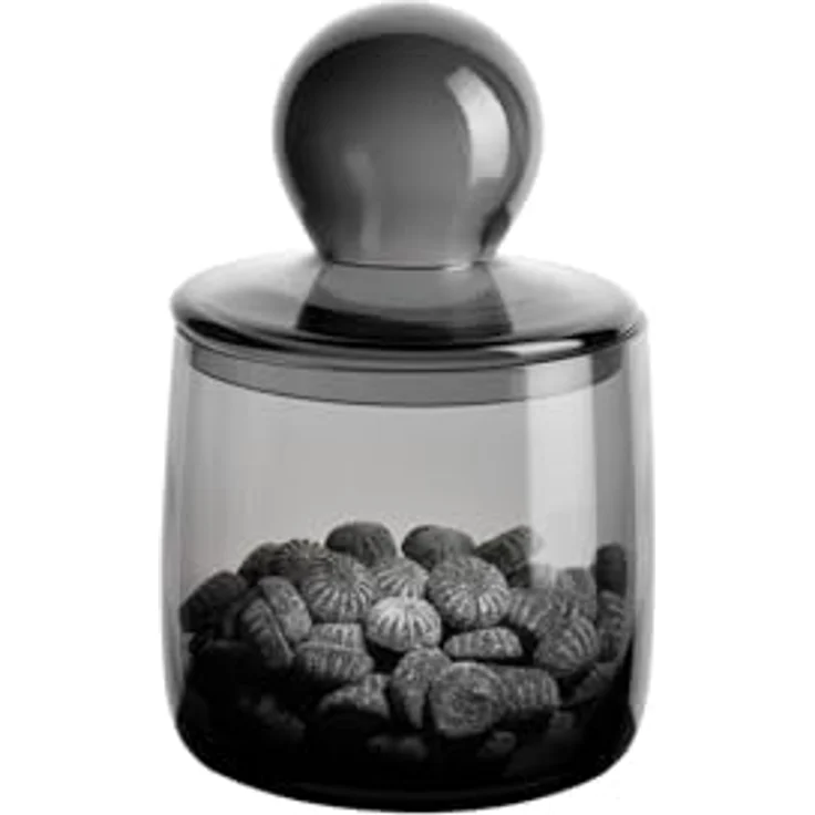 ASA Sarabi Dose mit Deckel, Vorratsdose aus Glas, grau, 1,4l, 21,2 cm – Bild 2