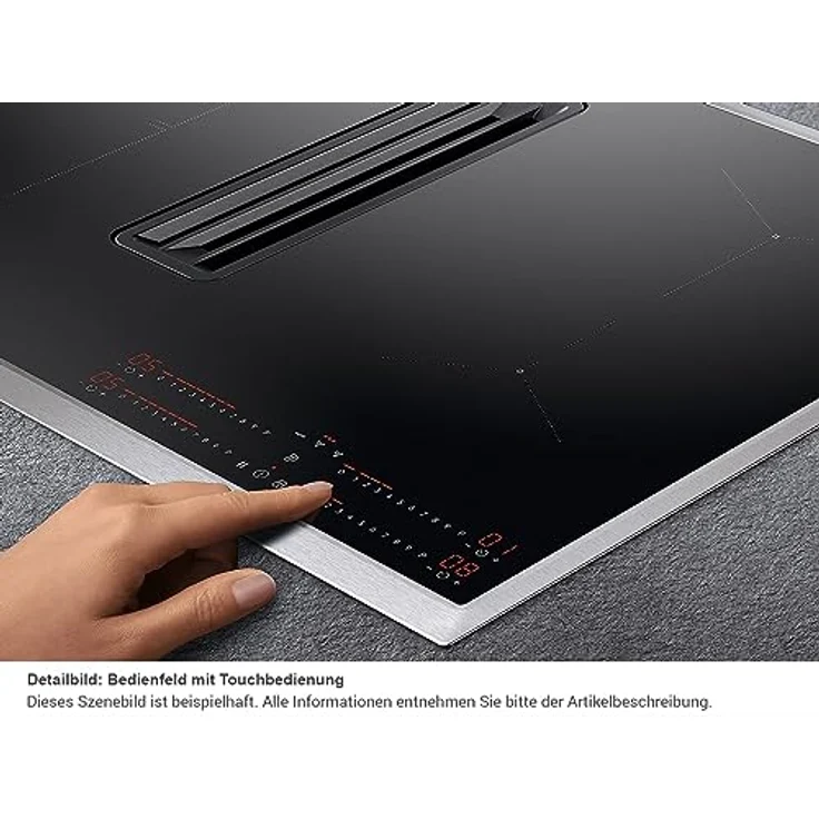 AEG CCE84543XB Kochfeld mit Dunstabzug, Einbaugerät, A+, Breite 80 cm, schwarz, edelstahl – Bild 4