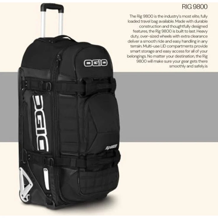 Ogio Rig 9800, 2-Rollen Reisetasche 86 cm, Schwarz, mit 125 l Stauraum und robustem Polyester-Material – Bild 4