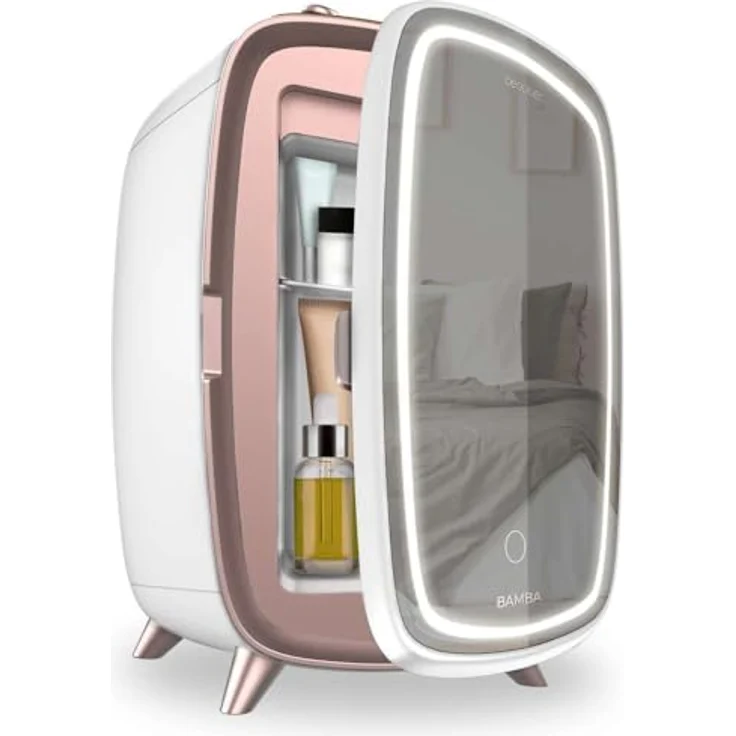 Cecotec Bamba CoolingBeauty 6000 Mirror, Mini-Kühlschrank mit 6L Volumen, Spiegel-Tür und LED-Licht, geräuschlos, Kühlung bis 10ºC – Bild 1
