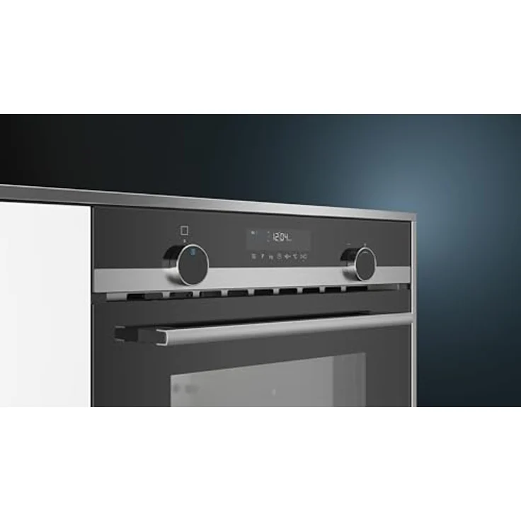 Siemens CM585AGS1 iQ500, Einbau-Mikrowelle mit Heißluft, 44 L Garraum aus Edelstahl, touchControl Bedienung, Hydrolytische Reinigungshilfe, cookControl 15 Automatikrogramme, Schwarz – Bild 4