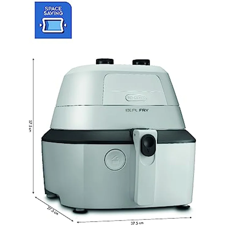 De'Longhi IdealFry FH2101 Heißluft-Fritteuse 1400 W, 1 Kilogram, Kunststoff, Weiß – Bild 9