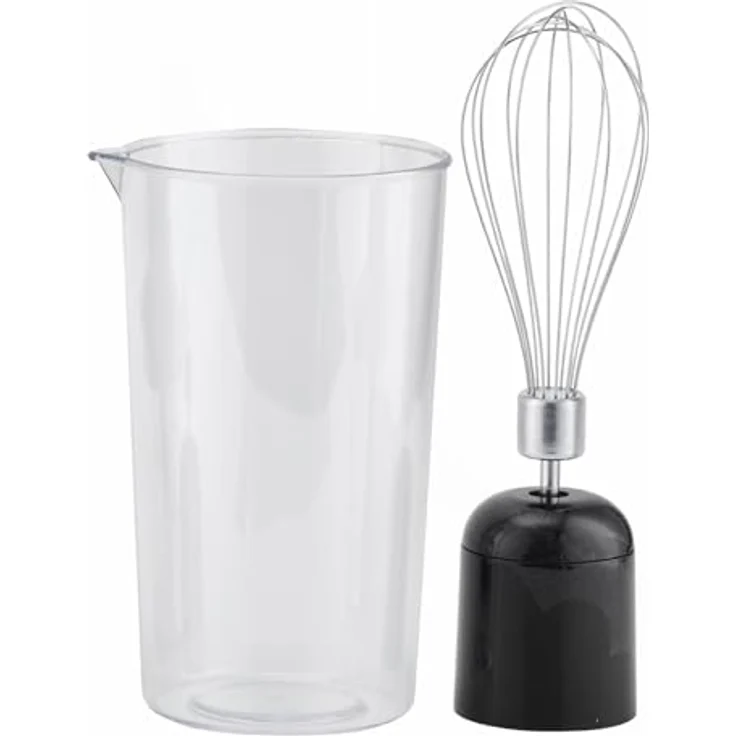 SILVA Schneider Edelstahl Stabmixer Set – 700 Watt, 2 Geschwindigkeitsstufen, Multizerkleinerer, Schneebesen & Messbecher, Extra Leiser DC Motor, 18.000 U/Min – Schwarz, SMS 6502 – Bild 3
