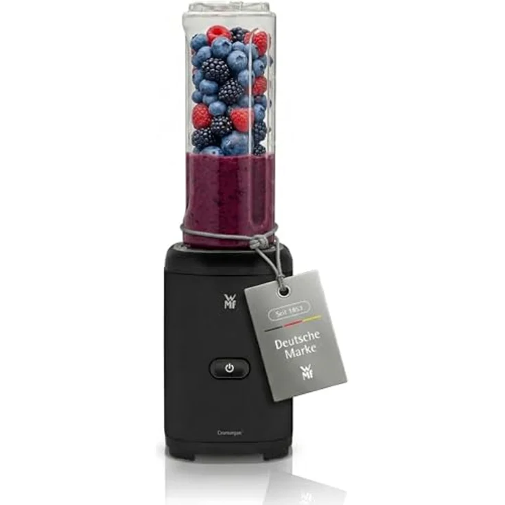 WMF Kult X Mix & Go, Smoothie Maker mit 300 Watt, 4 Edelstahlklingen, matt schwarz – Bild 1