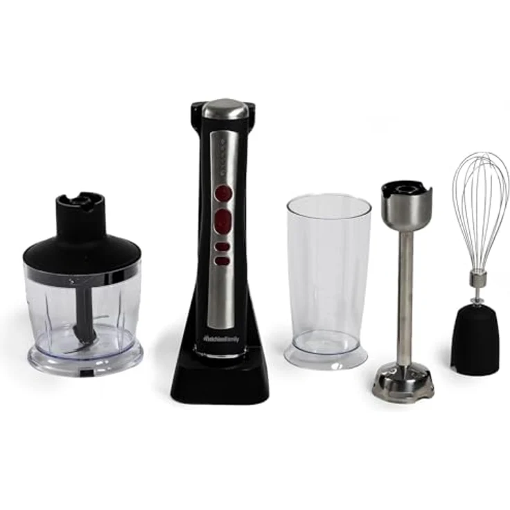 Melchioni 118420039 Mixer Tischmixer 200 W Schwarz, Edelstahl, Transparent, kabellose Freiheit und Vielseitigkeit – Bild 2
