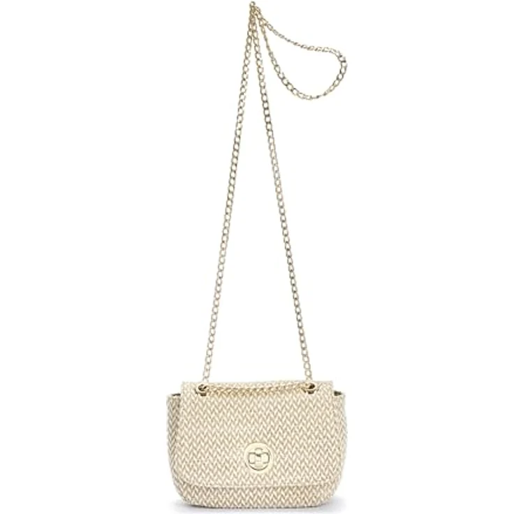 Vivance Umhängetasche Minibag, Handtasche, Bast-Optik, Crossbody Bag, variabler Kettenverschluss, vegan – Bild 1