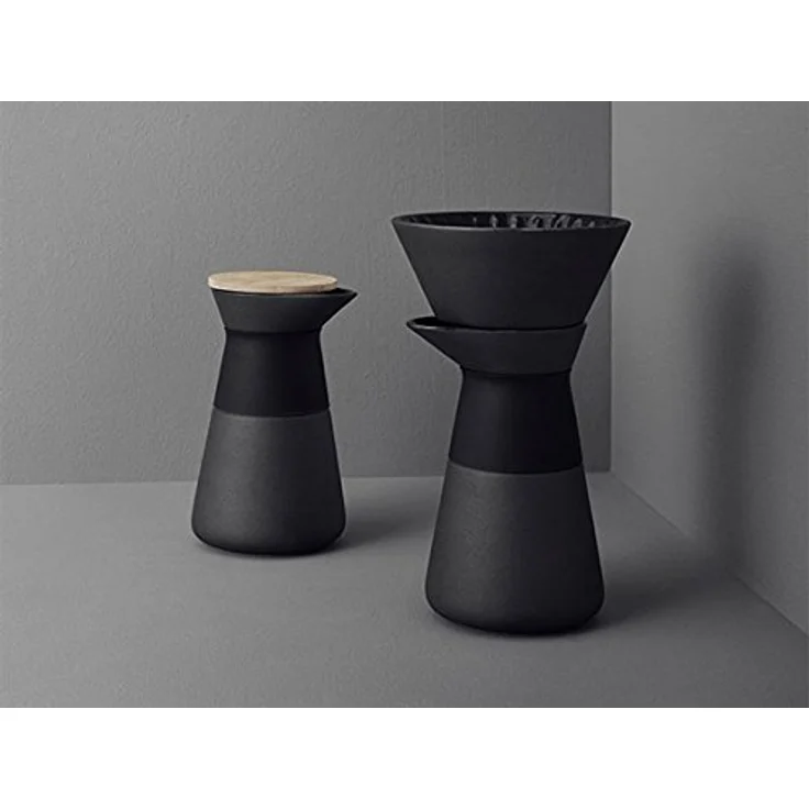 Stelton Theo Kaffeefilterkanne, Stein, schwarz, 14 x 14 x 23,5 cm – Bild 4