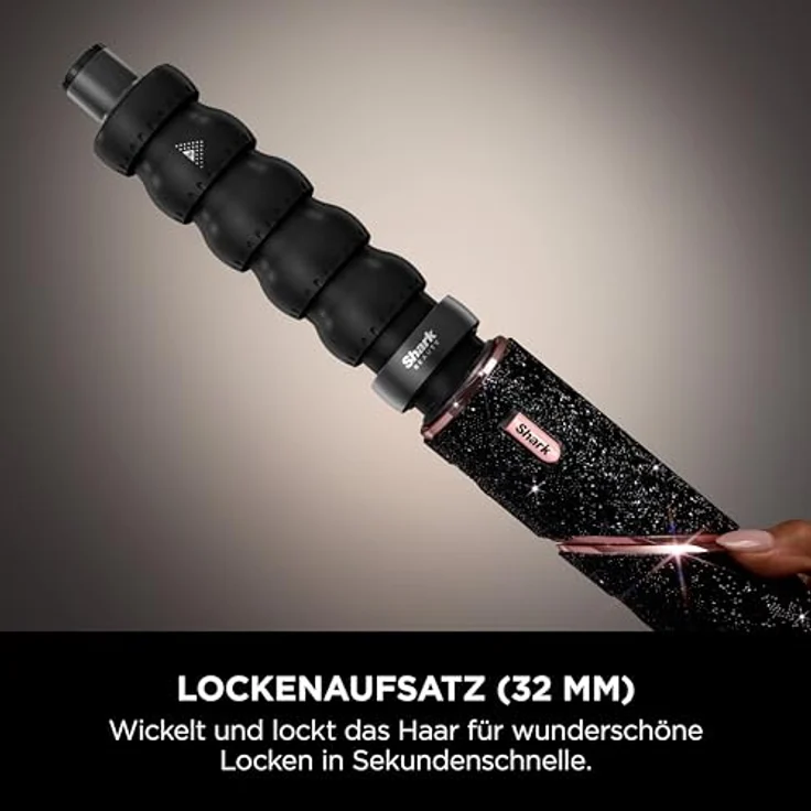 Shark FlexStyle Sparkle Limited Edition Black Diamond 5-in-1 Haarstyler & -trockner mit Lockenaufsatz, Paddelbürste, Ovalbürste, Konzentrator, Diffusor, Aufbewahrungsbox, ohne Hitzeschäden HD446JBEU – Bild 4