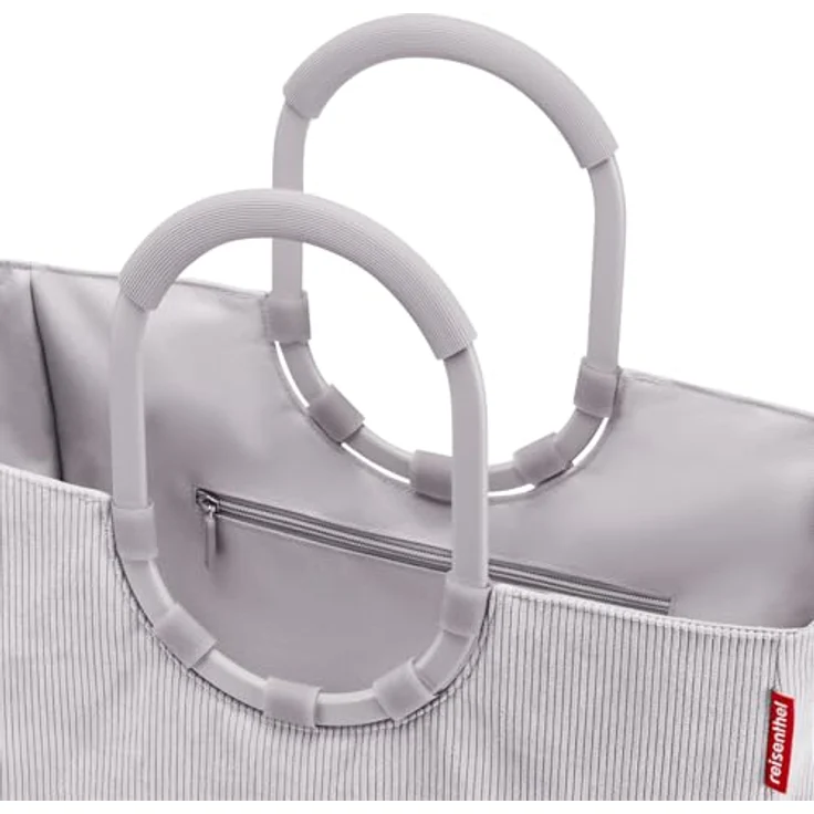 reisenthel Loopshopper L, Einkaufstasche in eleganter Cord-Optik, grau, 25 l Volumen, wasserabweisend, mit Innentasche – Bild 3
