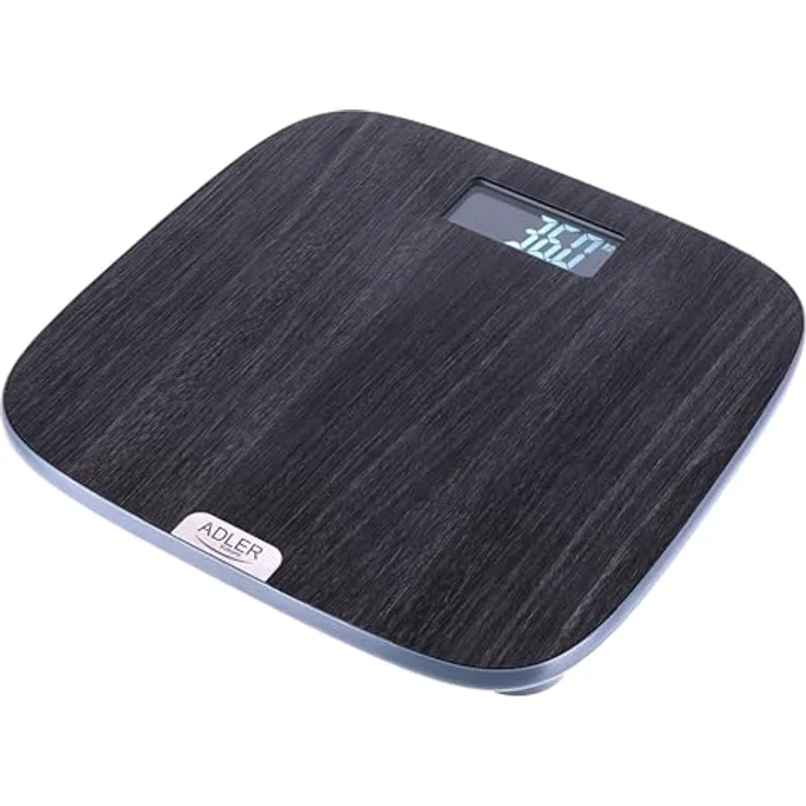 Adler Personenwaage AD 8192, Badezimmerwaage, 180 kg, LCD, Anti Rutsch Oberfläche, grau – Bild 3