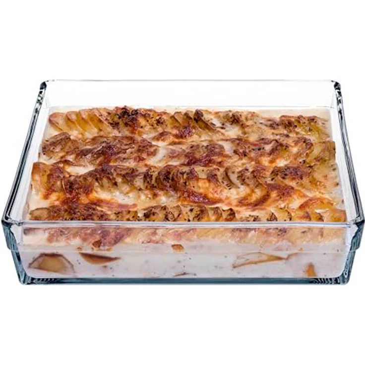 Pasabahce Borcam Premium Backform, Glas Servierform 29x29 cm, quadratisch, hitze- und kältebeständig, 4,1 Liter, spülmaschinen- und mikrowellengeeignet – Bild 2