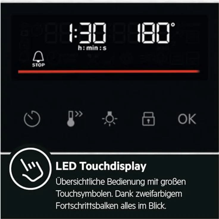 AEG Einbaubackofen Serie 5 Ringheißluft SurroundCook Pyrolyse LED-Touchdisplay Schwarz BPE53516AB - Preisvergleich – Bild 2