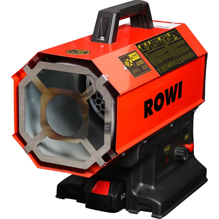 ROWI Akku Gas-Heizgebläse 20 kW - HGH 20000/1 A, Mobiles und kabelloses Heizgerät in Rot