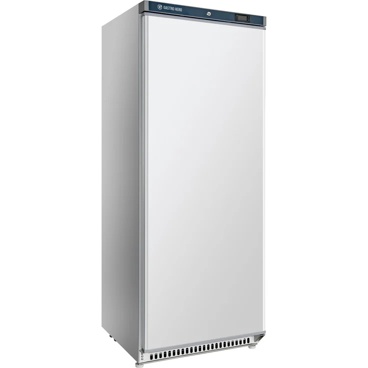 GASTROHERO Lagertiefkühlschrank ECO 600, 562 Liter, Innenraum aus HIPS-Kunststoff, weiß, digitales Thermostat, automatische Abtauung