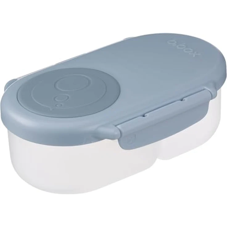 B.Box Snackbox Chill Out, Auslaufsichere Lunchbox mit zwei Fächern für Kinder, Blau – Bild 1