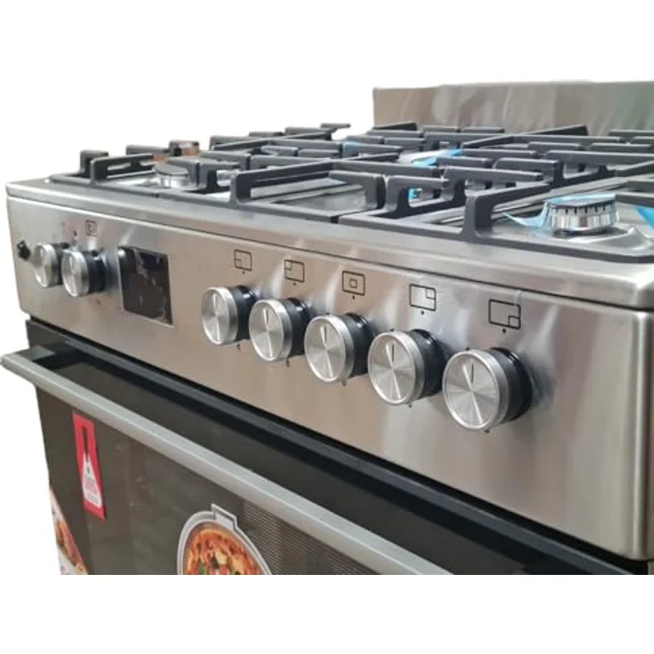 Gasline GAG90GOXEL Standherd Gasherd 90cm mit 5 Brennern Elektro Backofen Erdgas Flüssigas, Edelstahldesign – Bild 3