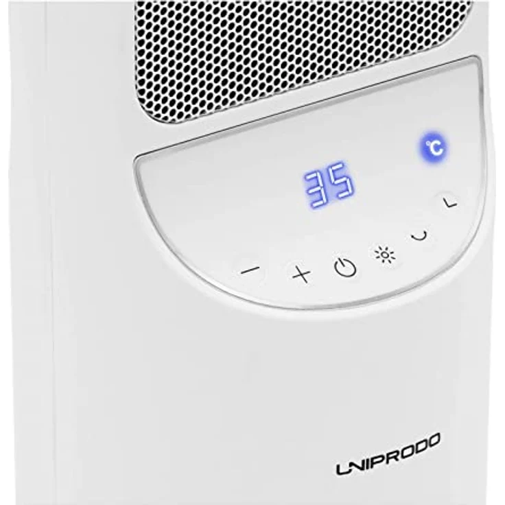 Uniprodo Keramikheizlüfter Elektro-Heizlüfter Heizstrahler Elektroheizer 1200/2000 W schwenkbar, 2000 W, weiß – Bild 2