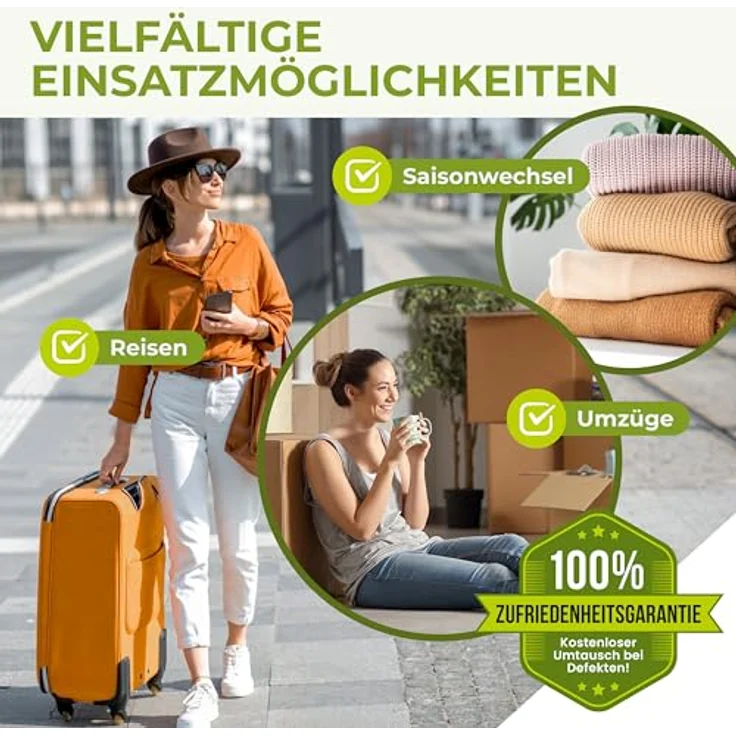 NORDIC® Vakuumbeutel 6er Set Größe L, 80x60cm, BPA-frei, wiederverwendbar, ideal für Kleidung und Bettdecken, geruchs- und schimmelresistent, inkl. Etiketten zur Beschriftung – Bild 5