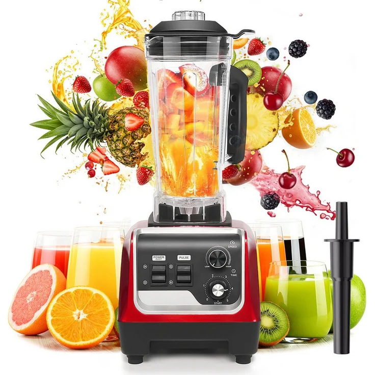 7MAGIC Standmixer 32000 U/min, 1600W, 2L Smoothie Mixer mit Trockenmahlbecher und variabler Geschwindigkeit