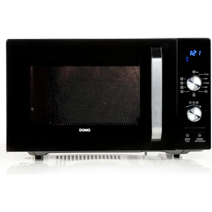 Domo DO2924 Mikrowelle, Standgerät, 23 Liter Garraum, 800 Watt, schwarz