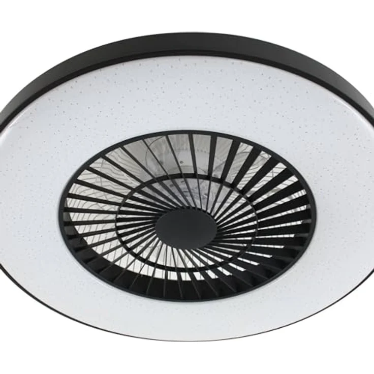 Lindby Paavo, Deckenventilator mit dimmbarem LED-Licht, Fernbedienung und Tuya App, schwarz-weiß, Ø60 cm, 39W, 3900lm – Bild 6