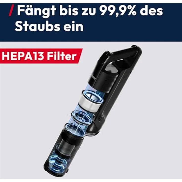 Hoover HF3 Pro Home, Akku-Staubsauger kabellos mit automatischer Staubentleerungs- und Ladestation, HEPA13-Filter, 60 Min. Laufzeit, Anti-Twist, Doppel-Kantenreinigung – Bild 5