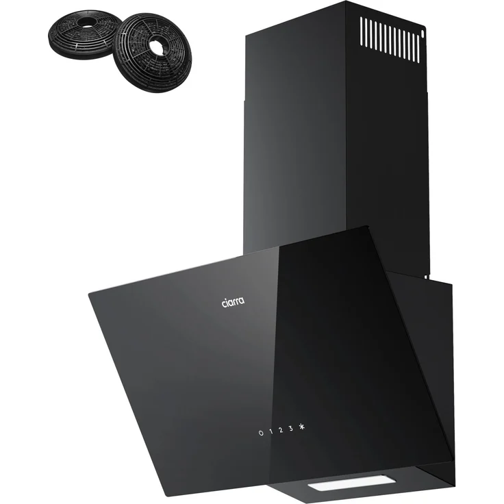 CIARRA VMB6750C, Dunstabzugshaube A++ 350 m³/h, 60 cm, 3 Stufen Touch-Bedienung, superleise bei 60 dB(A)