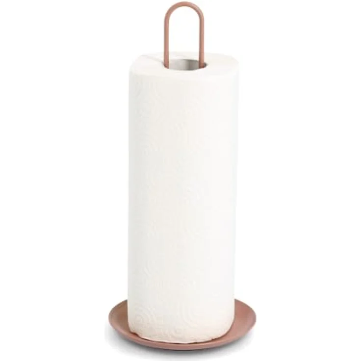Zeller Present Küchenrollenhalter Mocca, standsicher und stilvoll in Trendfarbe – Bild 1