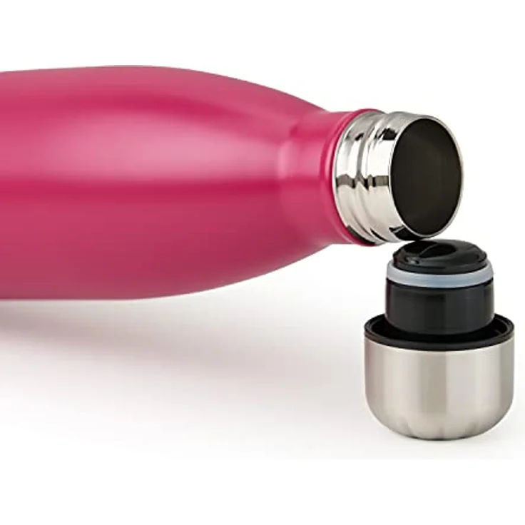 Blumtal® Edelstahl Trinkflasche Charles - Thermosflasche 750 ml - BPA-frei, doppelwandige Isolierung, auslaufsicher, Berry - Pink – Bild 3