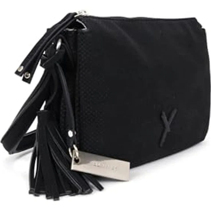 SURI FREY Umhängetasche SFY Romy, für Damen in Uni-Design mit Lasercut-Optik, samtig und vegan, schwarz – Bild 3