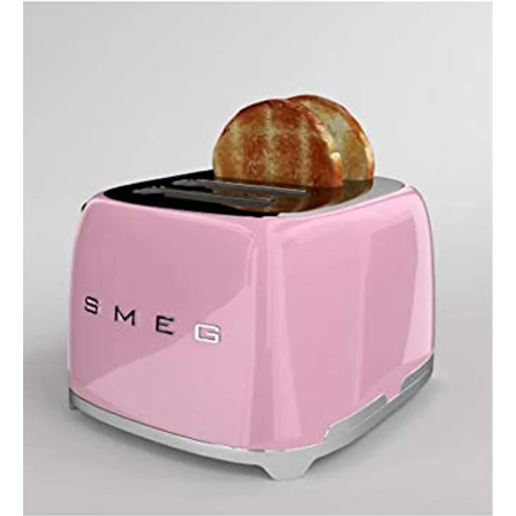 Smeg TSF03PKEU 4-Scheiben-Toaster, 2000W, 6 Bräunungsstufen, Metall, pink – Bild 5