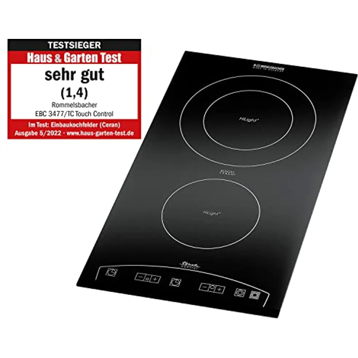 Rommelsbacher EBC 3477, Kochfeld, Einbaugerät, Autark ja, Betriebsart elektrisch, Anzahl Kochstellen 2 – Bild 3