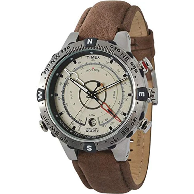 Timex Intelligent Quartz Herren-Armbanduhr Tide-Tem-Kompass 45mm, mehrfarbig, Quarzwerk, Silikon-Armband, Quick-Date, Indiglo Funktionen – Bild 2