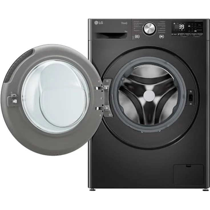 LG F2V7SLIM9B Waschmaschine | 9 kg | Energie A | Steam | Schwarz – Bild 3