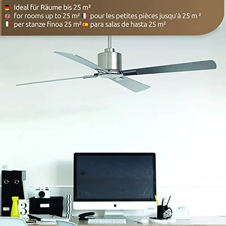 Lucci Air Deckenventilator, Airfusion Climate DC mit neuer, energiesparender Technologie, chrom gebürstet 210520 – Bild 6