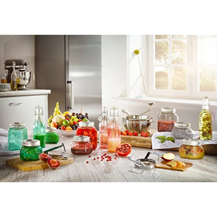 Leifheit Einmachglas 3er Set 1,0 L Tender Rose, Weckglas mit Deckel ideal für Eingemachtes und Selbstgemachtes, dekoratives Vorratsglas, spülmaschinengeeignet, Marmeladenglas, Einkochglas, rund, rosa – Bild 14