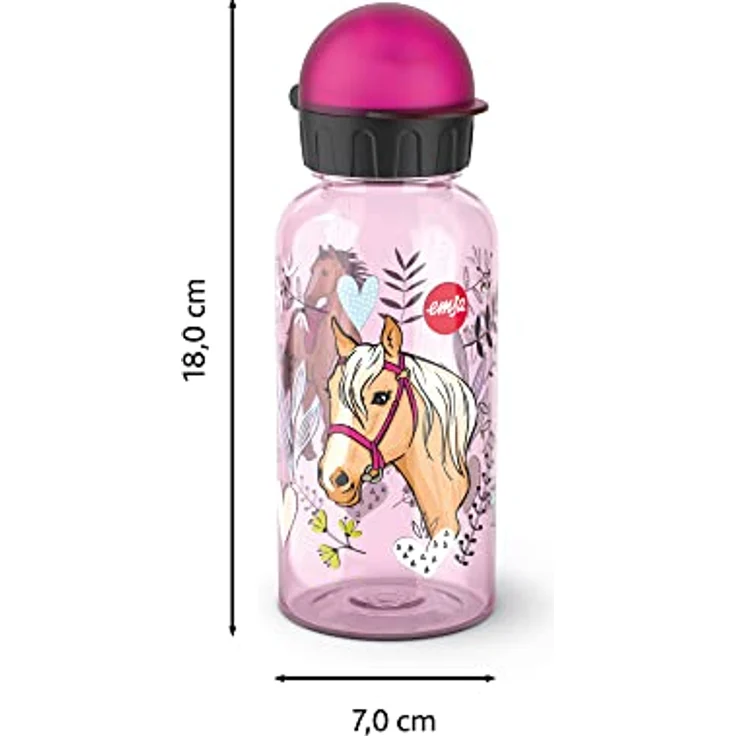 Emsa Kinder-Trinkflasche, 400 ml, Sicherheitsverschluss, Kids Horse, Tritan, 518126 – Bild 3